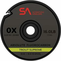 Coupon 💯 30m Absolute Fluorocarbon Trout Supreme Tippet Scientific Anglers Leaders 🎁