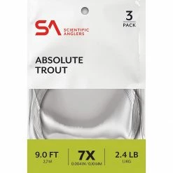 Brand new 🔔 Absolute Trout 7.5' Guide Pack Scientific Anglers Leaders 🧨