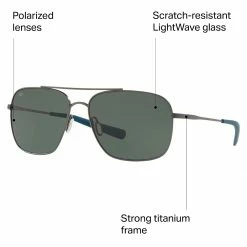 Top 10 🛒 Canaveral 580G Polarized 👓 Sunglasses Costa Men's Lifestyle 👓 Sunglasses 😀 -Fly Fishing Shop GYS580GBRUSHED D8