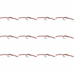 New 🔥 Silverman's Sparkle Worm 12 Pack Montana Fly Company Nymphs 👍 -Fly Fishing Shop RD 7